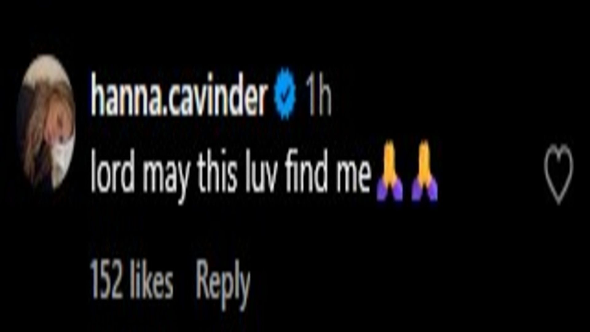 Image via the comments of Haley Cavinder's Instagram post.